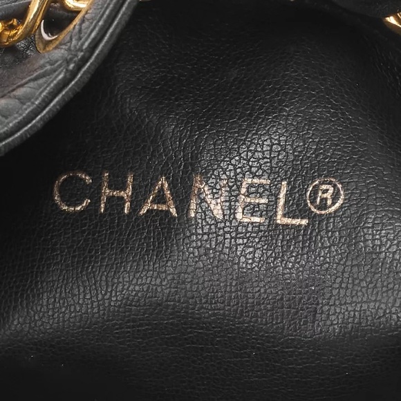 Authentic CHANEL wild stitch black bucket bag with removable pouch CC charm - Picture 11 of 11